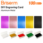 100PCS Colored Aluminum Blank Laser Engraving Cards - DIY Metal Business Cards