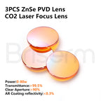 3PCS ZnSe PVD LensCO2 Laser Focus Lens
