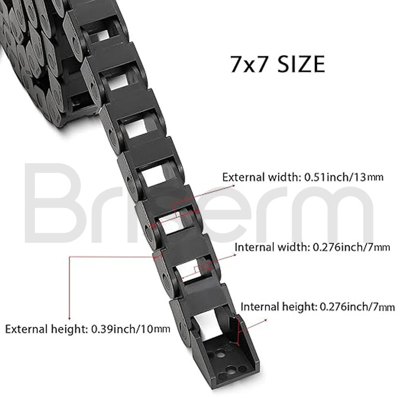 Semi-Enclosed Cable Drag Chain R28 R38 15x15 15x20 15x30 15x40 for CNC Laser Cutting Machine
