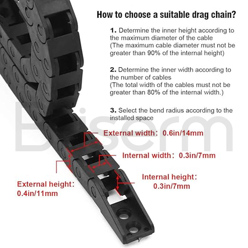 Semi-Enclosed Cable Drag Chain R28 R38 15x15 15x20 15x30 15x40 for CNC Laser Cutting Machine