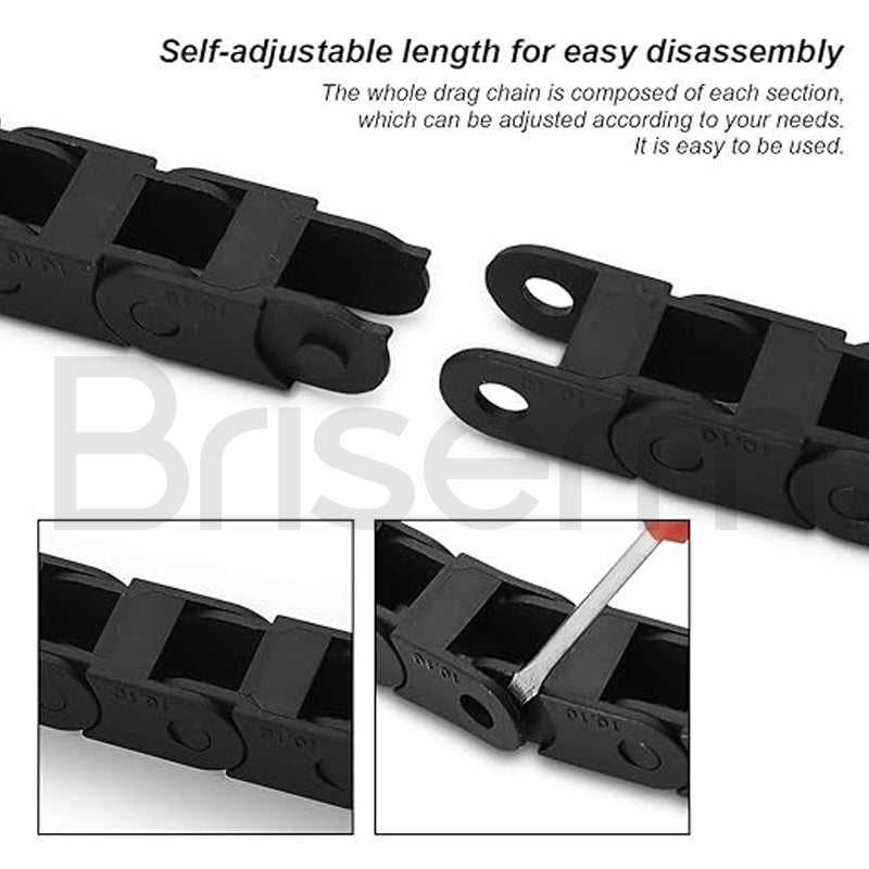 Semi-Enclosed Cable Drag Chain R28 R38 15x15 15x20 15x30 15x40 for CNC Laser Cutting Machine