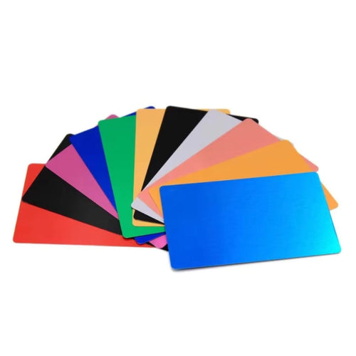 100PCS Colored Aluminum Blank Laser Engraving Cards 