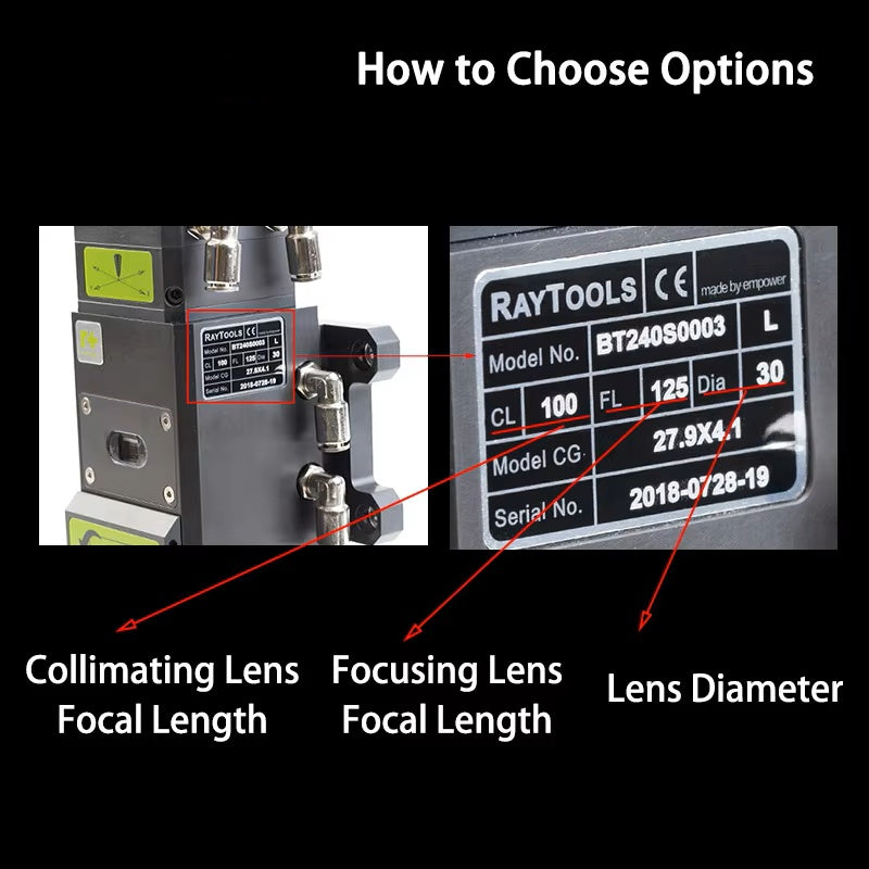 Raytools Laser Collimator Focus Lens for BM111 BM110 BM109 BM06K BM114