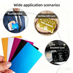 100PCS Colored Aluminum Blank Laser Engraving Cards - DIY Metal Business Cards