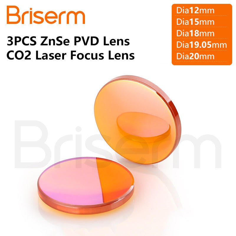 3PCS ZnSe PVD LensCO2 Laser Focus Lens